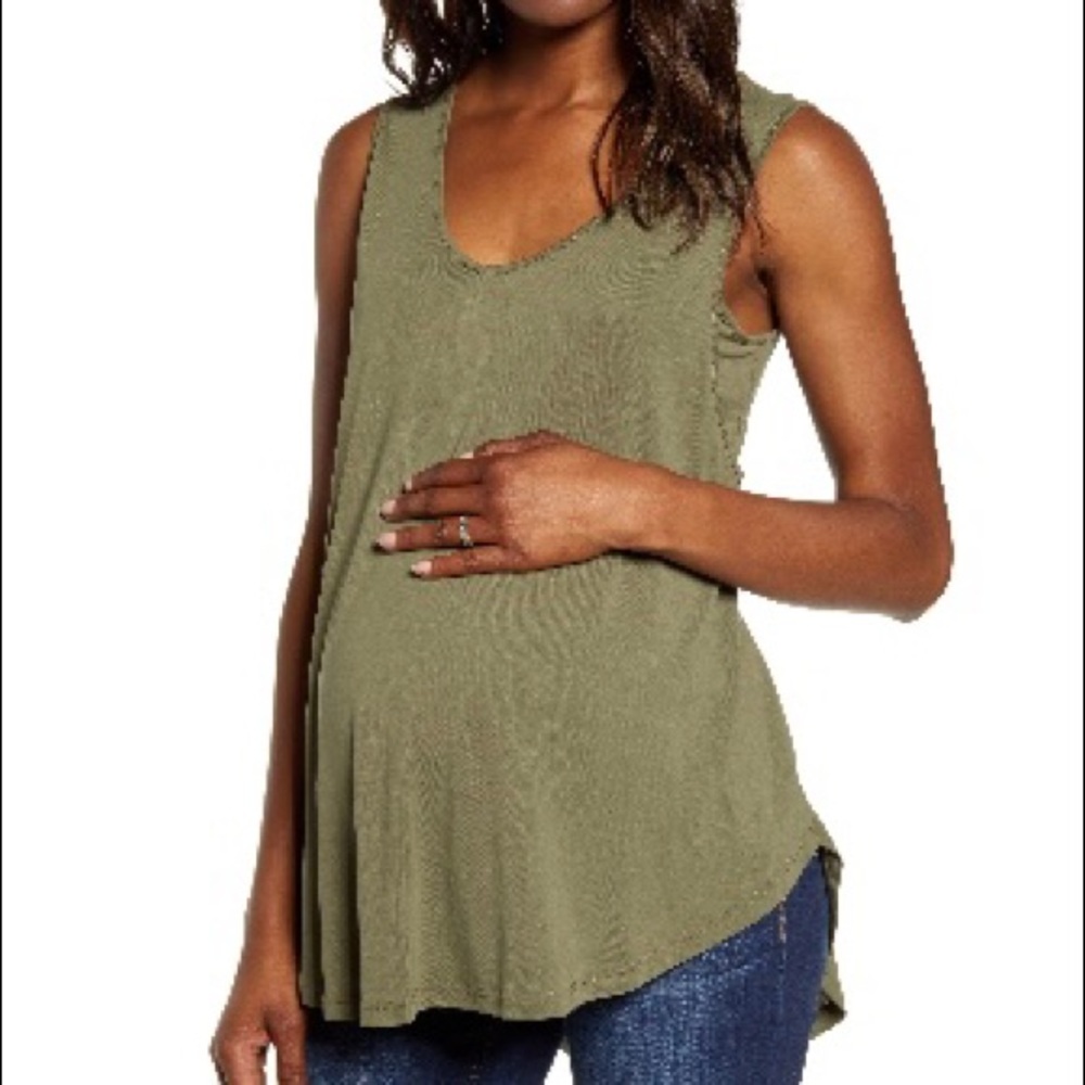 Angel Maternity nursing and maternity tank top, small